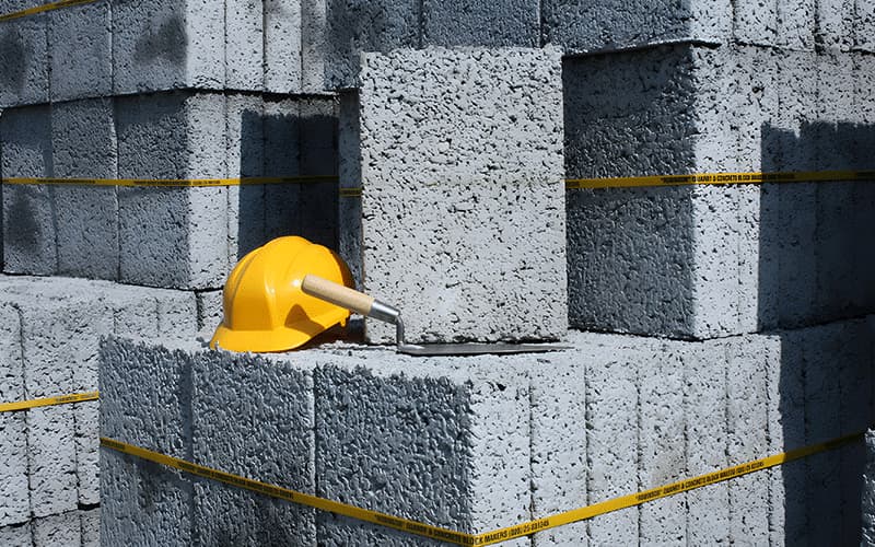 دیوار چینی با بلوک سیمانی